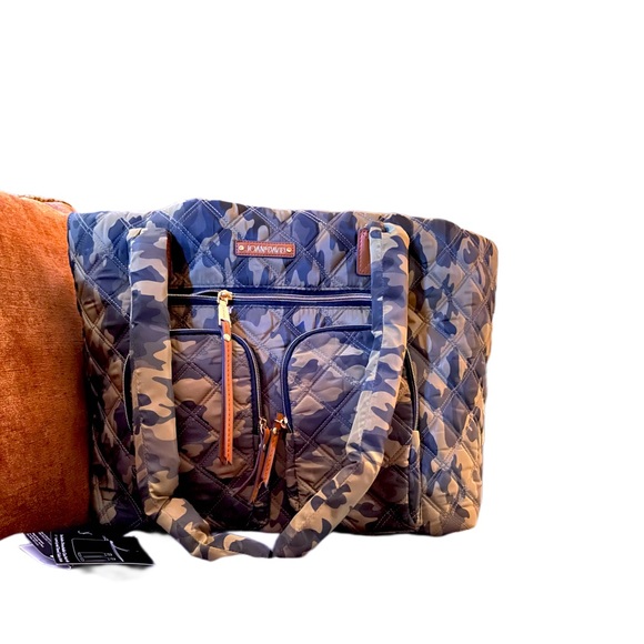joan and david quilted travel tote